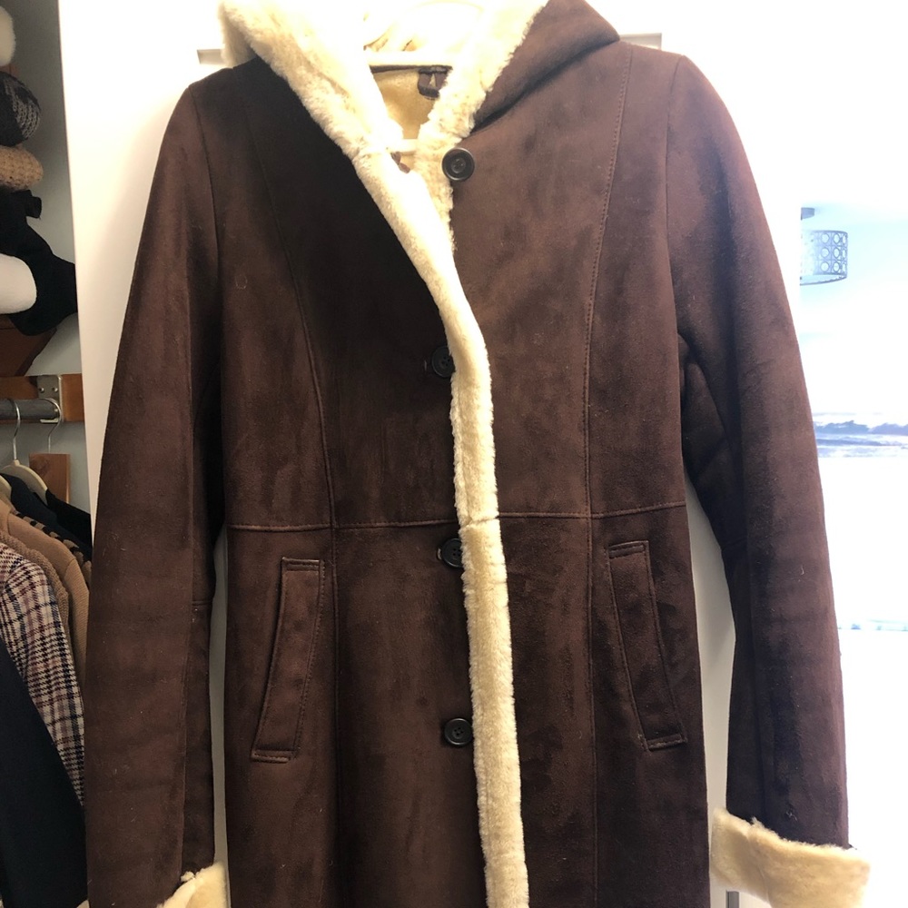 Genuine shearling mid length coat high quality purchased from Barney’s NY